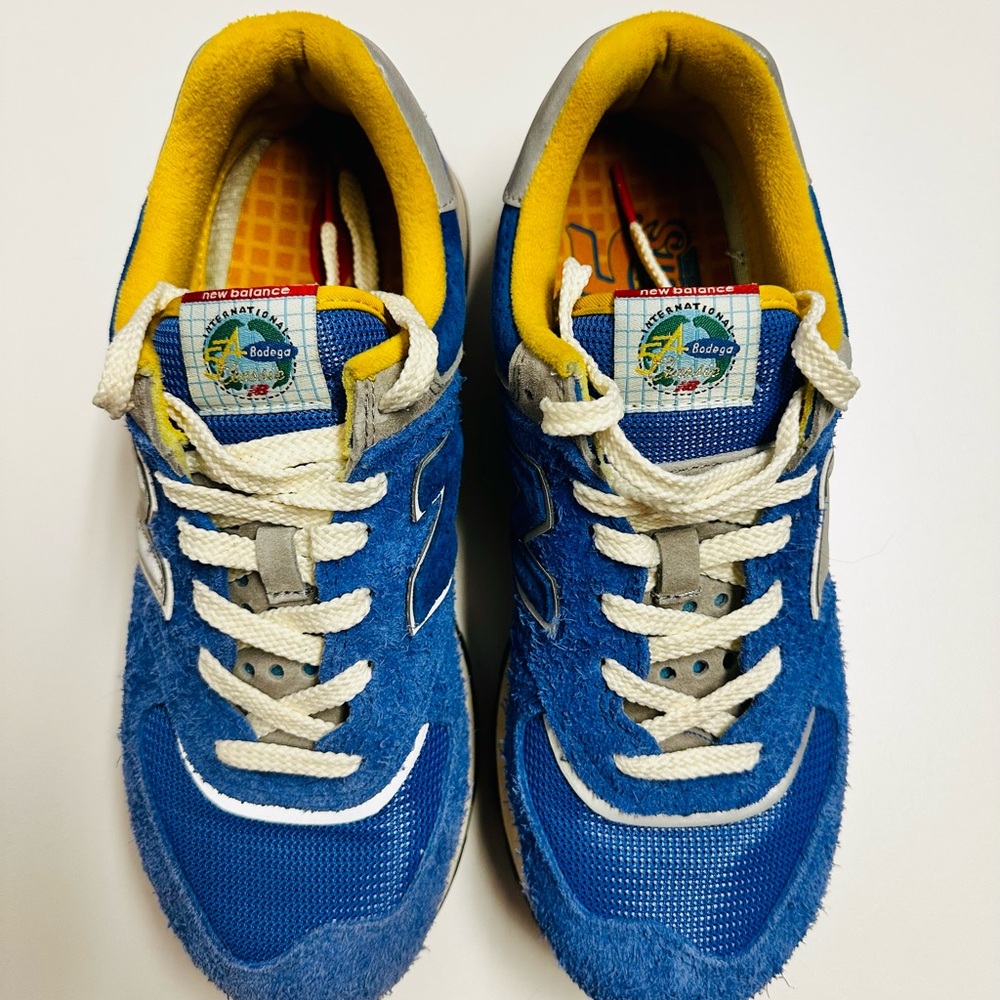 New Balance Bodega x 574 Blue Suede Sneakers - Picture 2 of 6